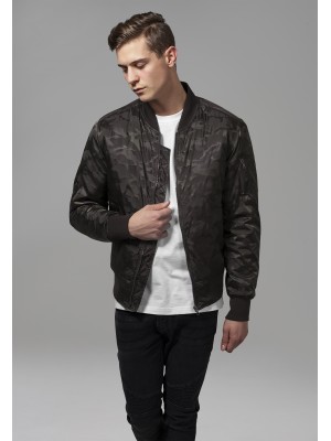 Мъжко камуфлажно яке тип бомбър Urban Classics в цвят маслина