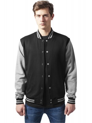 Мъжко колежанско яке в два цвята Urban Classics blk/gry