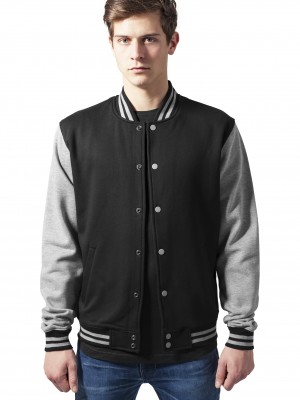 Мъжко колежанско яке в два цвята Urban Classics blk/gry
