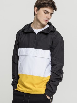 Мъжко преходно яке в три цвята Urban Classics blk/chromeyellow/wht