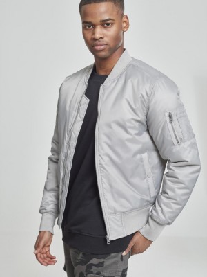 Мъжко сиво яке тип бомбър Urban Classics h.grey