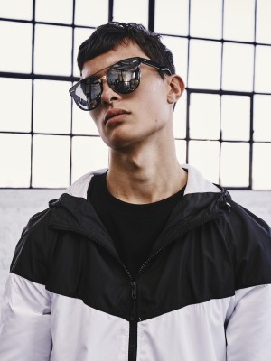 Мъжко спортно яке Urban Classics в черно и бяло