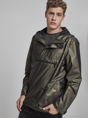 Мъжко яке без закопчаване Urban Classics в цвят маслина