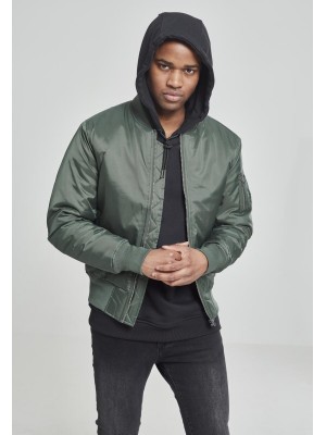 Мъжко яке тип бомбър Urban Classics olive в цвят маслина