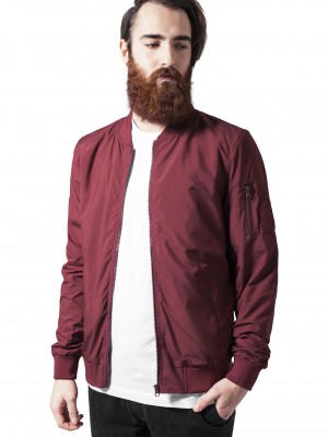 Мъжко яке тип бомбър Urban Classics в цвят бордо