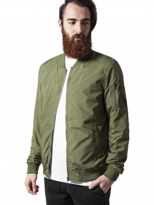 Мъжко яке тип бомбър Urban Classics в цвят маслина