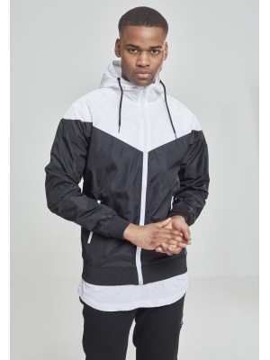 Мъжко яке тип ветровка в два цвята Urban Classics blk/wht