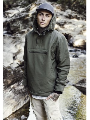 Мъжко яке Urban Classics без закопчаване в цвят маслина