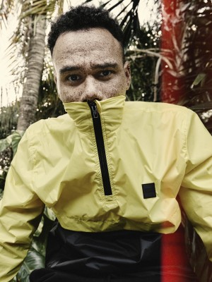 Мъжко яке ветровка Urban Classics brightyellow/blk