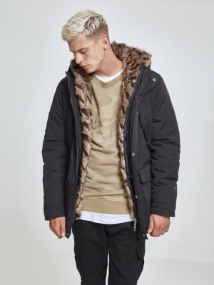 Мъжко зимно яке Urban Classics в черен цвят