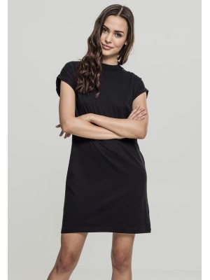 Рокля с къси ръкави Urban Classics в черен цвят