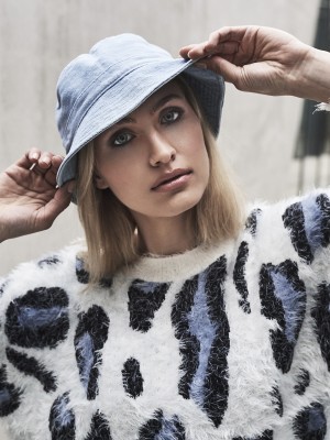 Шапка идиотка светлосиня Denim Bucket