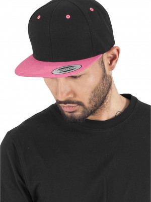 Шапка с козирка в черно Classic Snapback 2-Tone