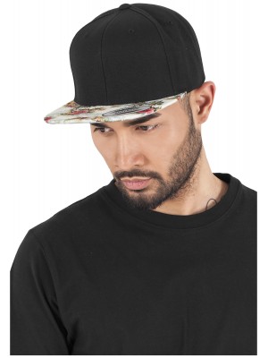 Шапка с козирка в черно Floral Snapback mint one size