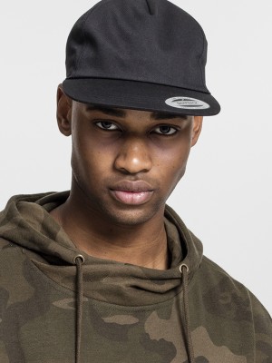 Шапка с козирка в черно Unstructured 5-Panel Snapback  Шапка с козирка в черно Unstructured 5-Panel Snapback