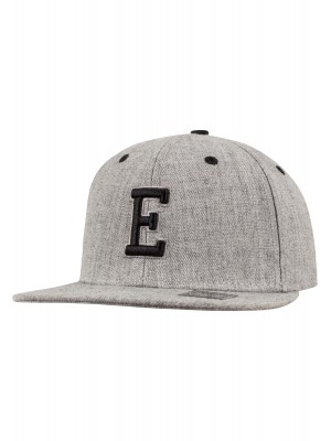 Шапка с козирка в сиво Letter Snapback E 