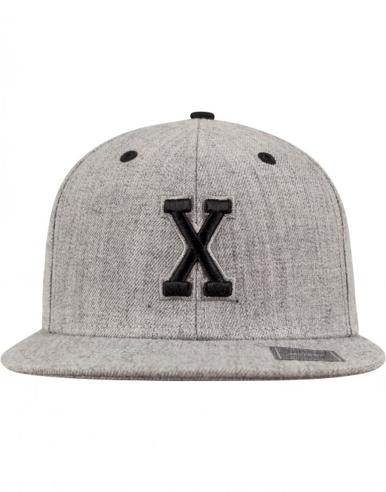 Шапка с козирка в сиво Letter Snapback X, Urban Classics, Шапки с козирка - Complex.bg