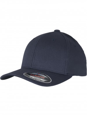 Шапка с козирка в тъмносиньо Flexfit Wooly Combed