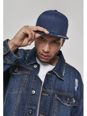 Шапка с козирка в тъмносиньо Organic Cotton Snapback 