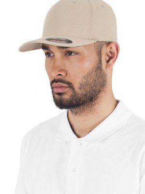 Спортна шапка с козирка каки цвят Flexfit 5