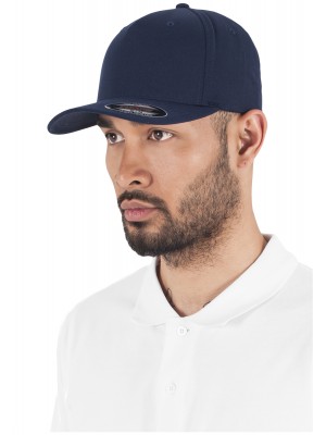 Спортна шапка с козирка тъмносиня Flexfit 5