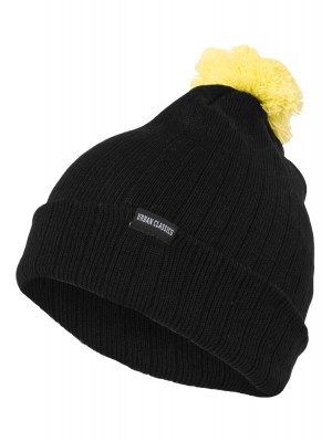 Зимна шапка бийни Urban Classics blk/yel