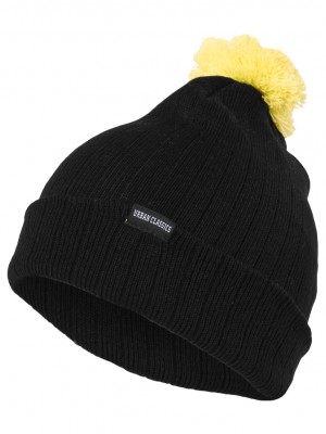 Зимна шапка бийни Urban Classics blk/yel