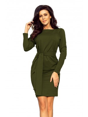 Ежедневна къса рокля в цвят каки 209-5