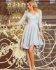 Елегантна асиметрична рокля в сив цвят 210-9, Numoco, Миди рокли - Complex.bg