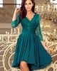 Елегантна асиметрична рокля в зелен цвят 210-8, Numoco, Миди рокли - Complex.bg