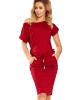 Спортно-елегантна рокля в цвят бордо 139-5, Numoco, Миди рокли - Complex.bg