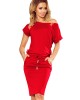 Спортно-елегантна червена рокля 139-4, Numoco, Миди рокли - Complex.bg