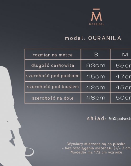 Елегантна блуза Ouranila в тъмносин цвят на бели райета, Merribel, Блузи / Топове - Complex.bg
