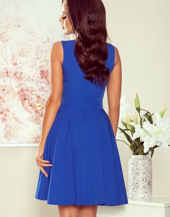 Елегантна миди рокля в син цвят 114-12, Numoco, Миди рокли - Complex.bg