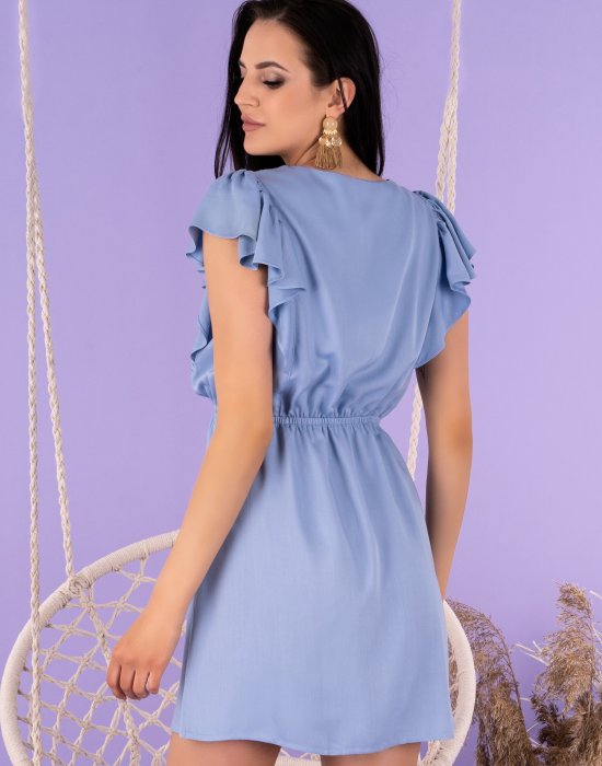 Лятна мини рокля в син цвят Lauream, Merribel, Къси рокли - Complex.bg