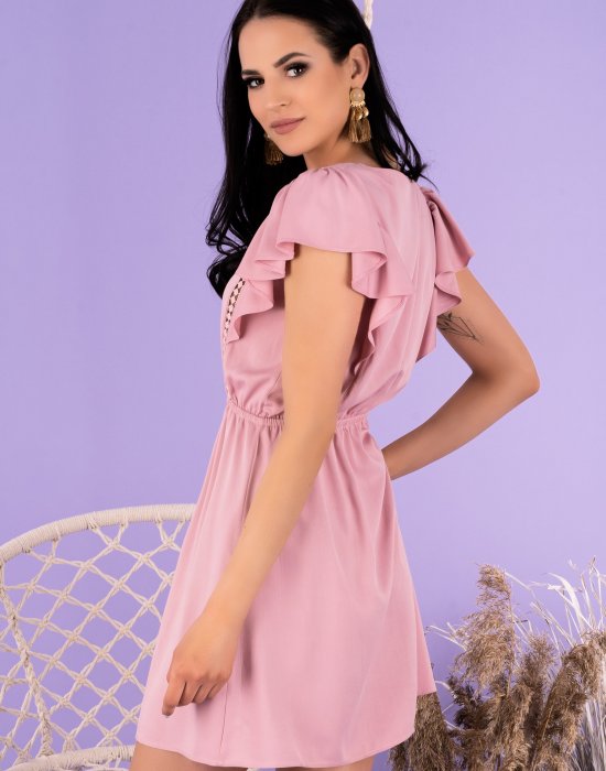 Лятна мини рокля в розов цвят Lauream, Merribel, Къси рокли - Complex.bg