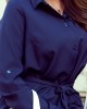 Рокля тип риза в тъмносин цвят 288-1, Numoco, Миди рокли - Complex.bg