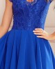 Официална рокля в син цвят 300-3, Numoco, Миди рокли - Complex.bg
