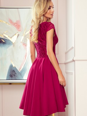 Официална рокля в цвят бордо 300-4