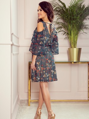 Ефирна рокля на цветя 292-2