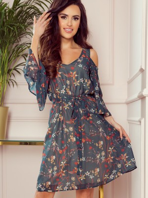 Ефирна рокля на цветя 292-2