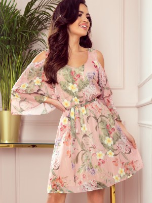 Ефирна рокля на цветя 292-1