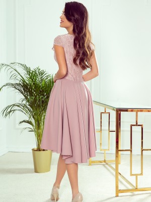 Официална рокля в цвят пудра 300-1
