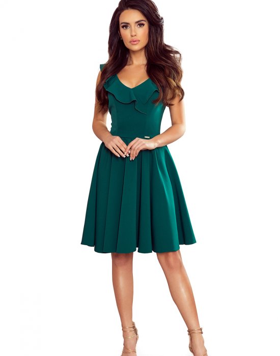 Елегантна рокля в зелен цвят 307-2, Numoco, Миди рокли - Complex.bg
