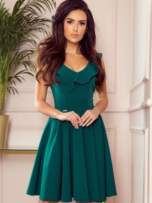 Елегантна рокля в зелен цвят 307-2