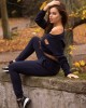 Купи Дамски спортен екип в тъмносин цвят Siment, Merribel, Връхни онлайн - Complex.bg Дамски спортен екип в тъмносин цвят Siment, Merribel, Връхни - Complex.bg