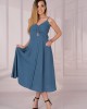 Дълга рокля в син цвят Molinen D04, Merribel, Дълги рокли - Complex.bg