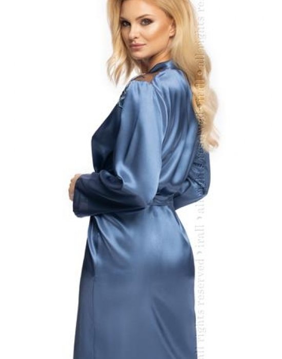 Елегантен сатенен халат в син цвят Elodie, Irall, Секси Халати - Complex.bg