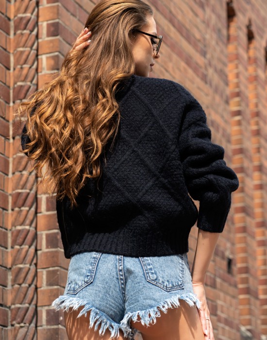 Дамски пуловер в черен цвят Xmasin, Merribel, Връхни - Complex.bg