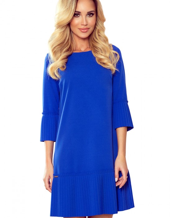 Елегантна рокля в син цвят 228-8, Numoco, Дрехи - Complex.bg